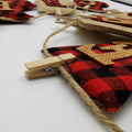 KINNJAS Merry Christmas Burlap Sock Banner 28 Piece Cotton Decoration