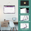 Lbylyhxc 2025 18-Month Desk Calendar Flowers 17x12 inches