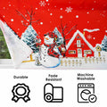 aiwkjdns 3 Piece Christmas Kitchen Window Curtains Set Red Rayon 27.5x36 in