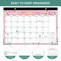 Lbylyhxc 2025 18-Month Desk Calendar Flowers 17x12 inches