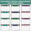 Lbylyhxc 2025 18-Month Desk Calendar Flowers 17x12 inches