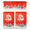 aiwkjdns 3 Piece Christmas Kitchen Window Curtains Set Red Rayon 27.5x36 in