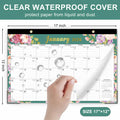 Lbylyhxc 2025 18-Month Desk Calendar Flowers 17x12 inches