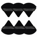 PAGOCI 6pcs Powder Puff Triangle Velour Makeup Sponges Pink Foundation Blender