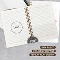 VIIJJUE Coquette Pink Bow Cherry Hardcover Spiral Notebook 5.5x8.3 Inch