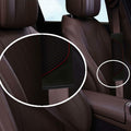 MVJAA Carbon Fiber Leather Seat Belt Covers, Thickening Pad, 2 Pack Black