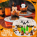 Vinsot Halloween Mini Dog Plush Toys 16pcs Bat Pumpkin 4" White Apricot Brown