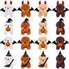 Vinsot Halloween Mini Dog Plush Toys 16pcs Bat Pumpkin 4" White Apricot Brown