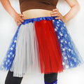 SUFEINI Women's Plus Size Usa Star Tutu Skirt Dance Ballet Halloween Size Plus
