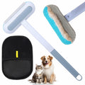 Generic Pet Hair Remover Glove 4-in-1 Brush 17in Handle Black Ergonomic Grip