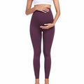 URUWASHI Womens Maternity Leggings High Waist Seamless Workout Black Size M