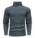 SAVKOOV Men's Shawl Collar Cable Knit Pullover Sweater Deep Gray Size 3X-Large