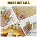 Chanseen 25Pcs Gold Birthday Candle Set Number 0-9 Metallic Long Thin