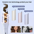 FOUYIN Auto Hair Curler 1 Inch 4 Temp Fast Heating Dual Voltage Blue