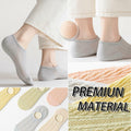 CHUNFO Womens No Show Socks Antislip Seamless Cushioned 5 Pairs Size 5.5-10