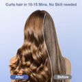 FOUYIN Auto Hair Curler 1 Inch 4 Temp Fast Heating Dual Voltage Blue