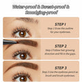 3D Waterproof Microblading Eyebrow Pen, 4-Fork Tip, Black, Long-Lasting