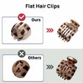 6Pcs Flat Square Leopard Hair Clips Large Claw Clips Non Slip Strong Hold