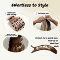 6Pcs Flat Square Leopard Hair Clips Large Claw Clips Non Slip Strong Hold