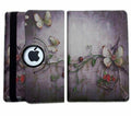 iPad Air 1/5/6/Air2 9.7" Case A1474/A1475/A1476 360° Rotating Red Butterfly