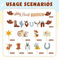 36PCS My First Rodeo Boy Birthday Decorations Baby Shower Party Supplies