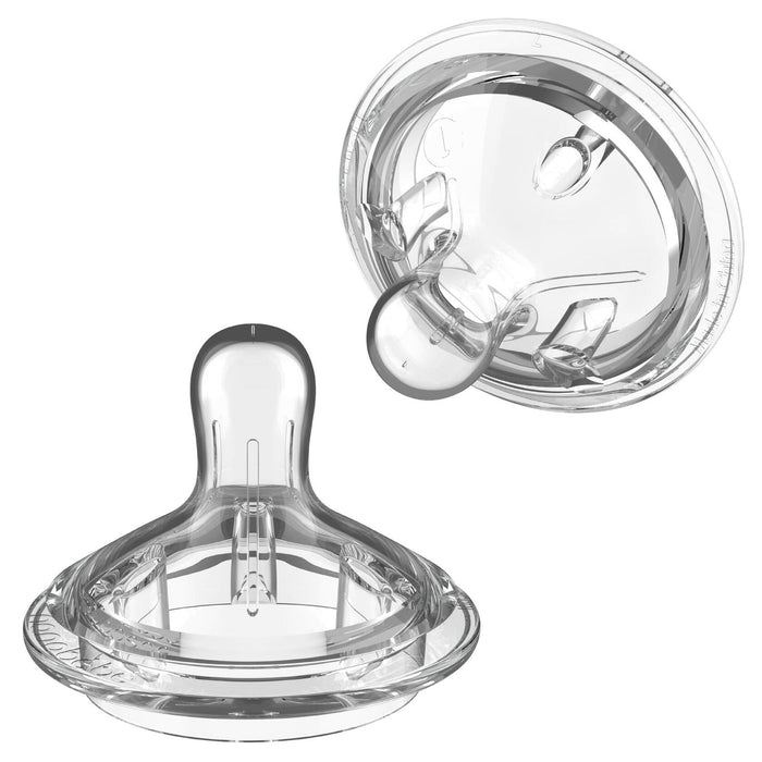 Nanobebe Flexy Silicone Bottles Nipples Triple Vented Twin-Pack - Slow Flow