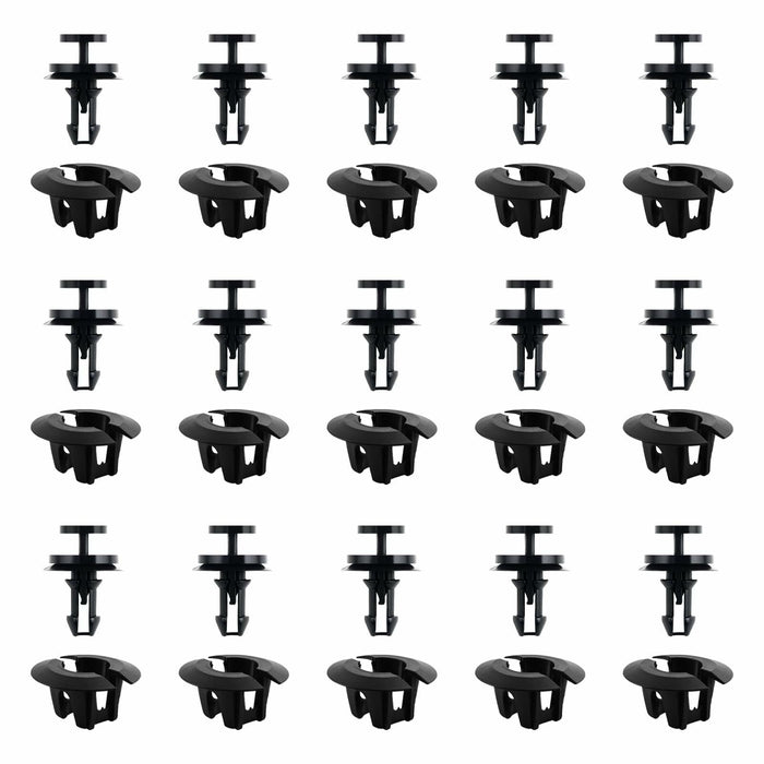 15-Pc Front Bumper & Splash Shield Retainer Clips Set – OEM 15733971/15733970