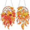Saillong Fall Thanksgiving Diamond Art Suncatcher Pumpkin Hanging Decor 2PCS