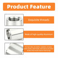 GASHER 4PCS Aluminum 1/4" NPT Weld-On Bung Female Pipe Thread Fuel Fittings