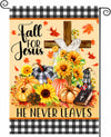 4SEASONS POD “Fall For Jesus” Autumn Pumpkin Christian Garden Flag 12x18