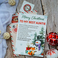 BlinkWishes Christmas Card for Aunt with Envelope & Seal | Xmas Gift