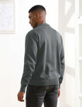 Thkzn Men’s Knit Polo Sweater Grey Long Sleeve Fleece Lined XL Classic