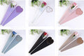 JOSON 24pcs Flower Packaging Bags 6 Colors Single Rose Diamond Heart Gift