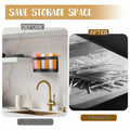 Acrylic Straw Holder 6-Compartment Organizer Gray | Cabinet or Counter Mount
