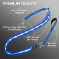 PetIsay Light-Up Dog Leash 6FT USB-C Rechargeable Waterproof White