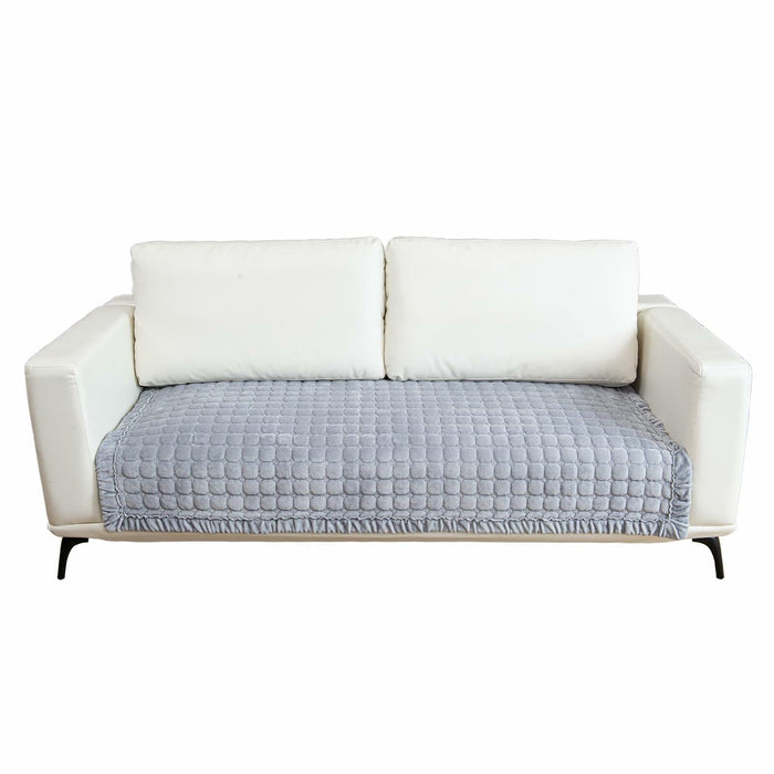 TAOMOCASTL Velvet Sectional Couch Cover Non Slip Sofa Protector Gray 36x36