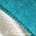 CaliTime Chenille Throw Pillow Covers 24x24 Set of 2 Lake Blue