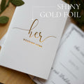 Evoware His & Hers Vow Books Set of 2 Silver Rose Gold Pens 28 Pages