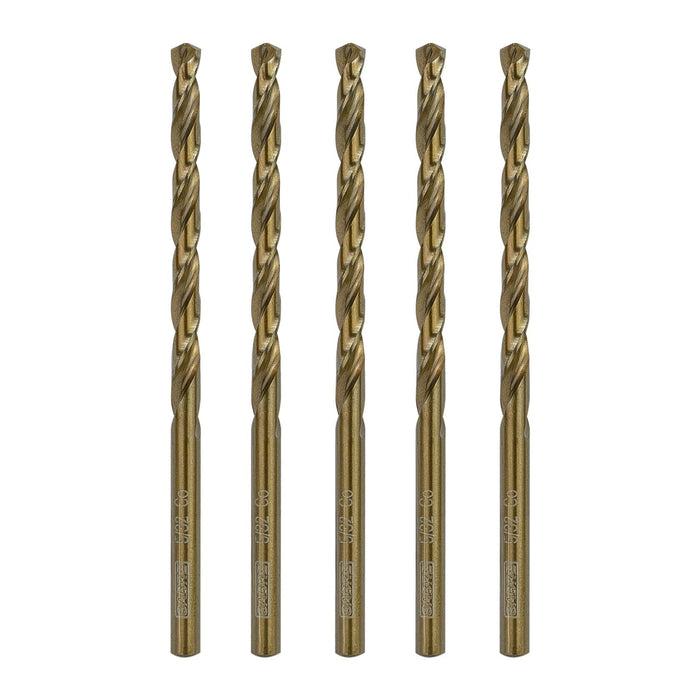 Sabre Tools 5/32” Cobalt Drill Bit Set 5pcs M35 Split Point Steel Metal Cast