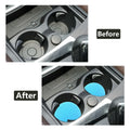 4-Pack Cup Holder Coasters 2.75” Non-Slip PVC Car Accessory Gray