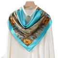 SHJINJU Women's Satin Square Silk Like Hair Scarf Wrap 35" 11-Style