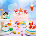 Yulejo 10 Pcs Dinosaur Cake Toppers Clay Jungle Safari Party Decor 2-3in