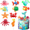 Yulejo 10 Pcs Dinosaur Cake Toppers Clay Jungle Safari Party Decor 2-3in