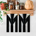 Jiudungs Halloween Kitchen Towels Set of 2 Black White Stripe 18x26 Inch