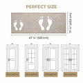 GRANNY SAYS Non-Slip Rubber Door Mat 17x47in Khaki Low Profile Runner