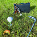 ZWOOGYM Handwoven Knot Charm Golf Club Bag Accessory Black White Green Brown