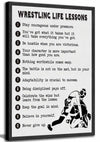 HSHFKLH Inspirational Wrestling Life Lessons Canvas Wall Art Motivational Poster