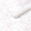 Heroad Boho Floral Peel & Stick Wallpaper Pink White 17.3x78.7in Vinyl