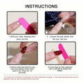 GRITOSE 24 Pcs Fall Maple Leaves Almond Medium Pink Matte Press On Nails