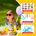 SODWINCO 24PCS Art Drinking Crazy Straws Kids Birthday Party Supplies Multicolor